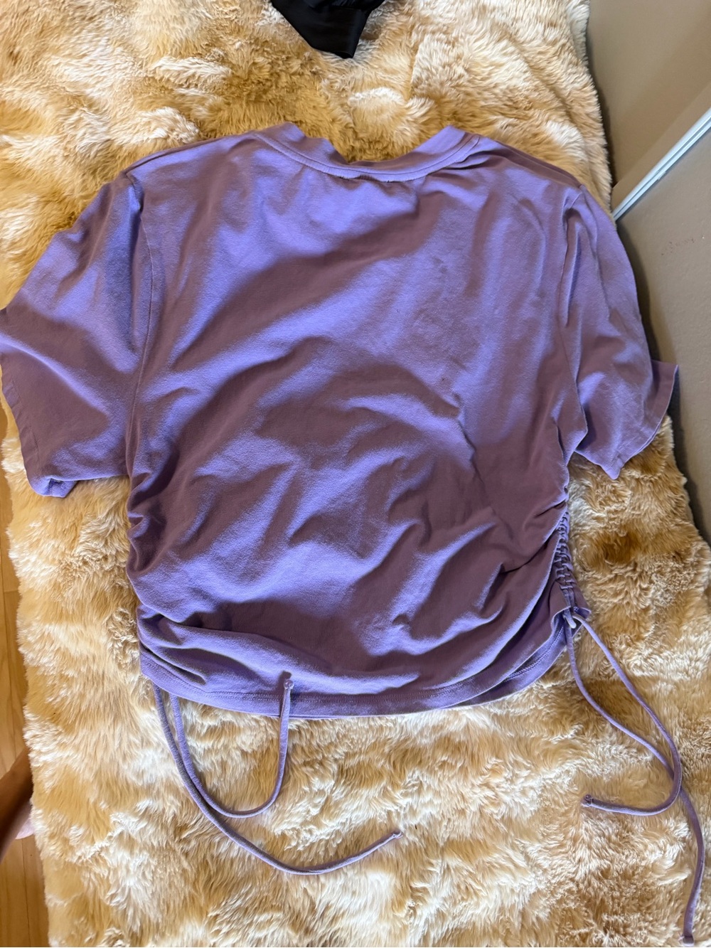 The Range Purple Ruched Side Drawstring Tee Size Small - Picture 10 of 10